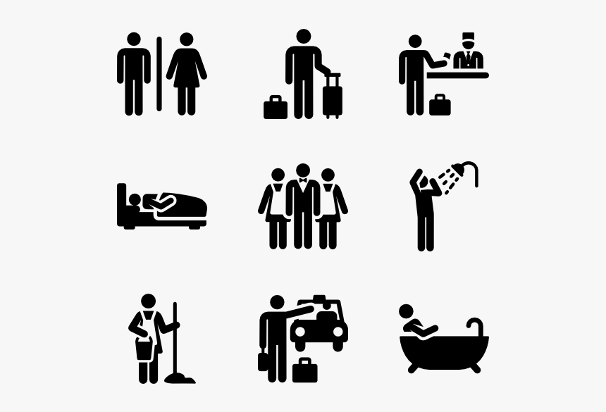 Pictograms Assortment Of Stick - People In Restaurant Icon, HD Png Download