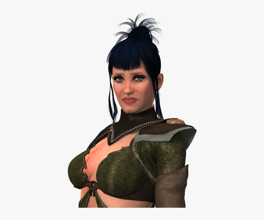 Woman, Warrior, Wounded, Amazone, Heroine, Fantasy - Wounded Warrior Fantasy Woman, HD Png Download