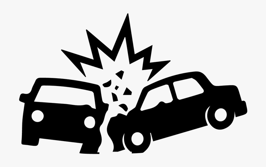 Crash Clipart Car Collision Crash Clipart Black And White, HD Png