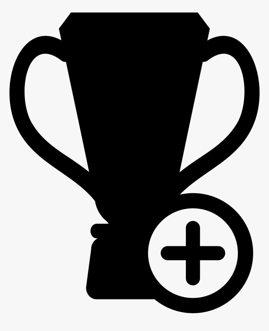 Football Championship Award With Plus Sign - Copa De Futbol Blanco Y Negro, HD Png Download