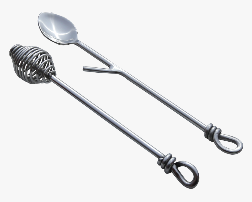 Full Polished Knot Design Honey Dipper & Jam Serving - Lacrosse Stick, HD Png Download