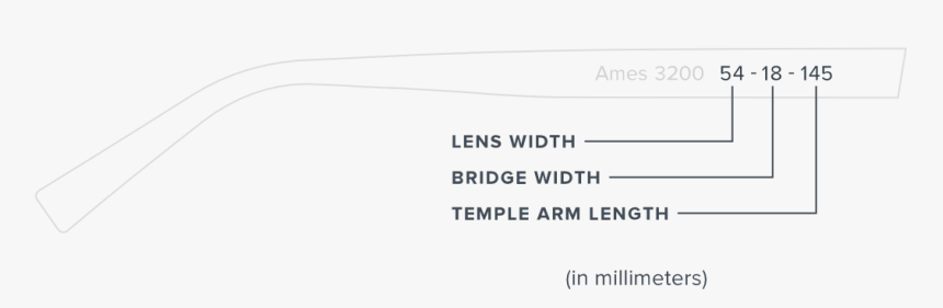 Frame Measurements - Do Glasses Sizes Work, HD Png Download