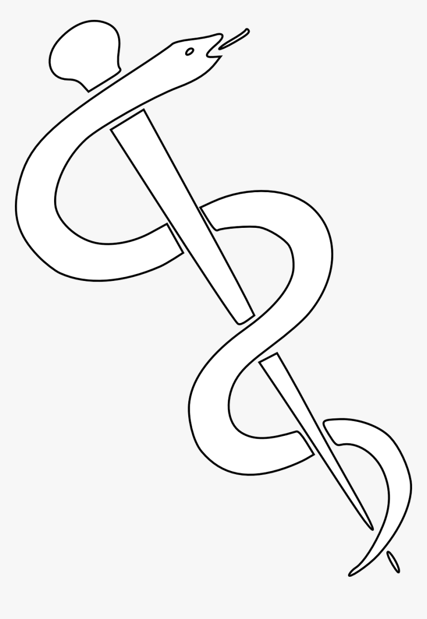 Rod Of Asclepius White, HD Png Download