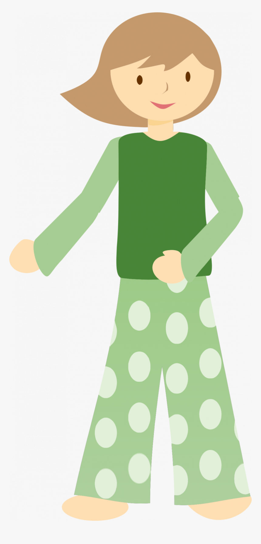 Woman Jokingart Com - Girl In Pajamas Clipart, HD Png Download