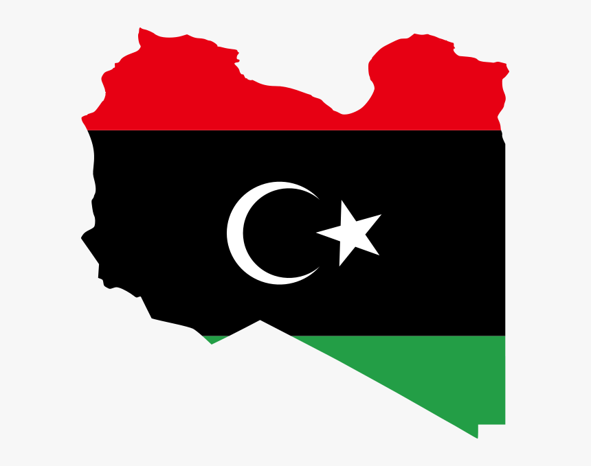 Flag Map Of Libya, HD Png Download