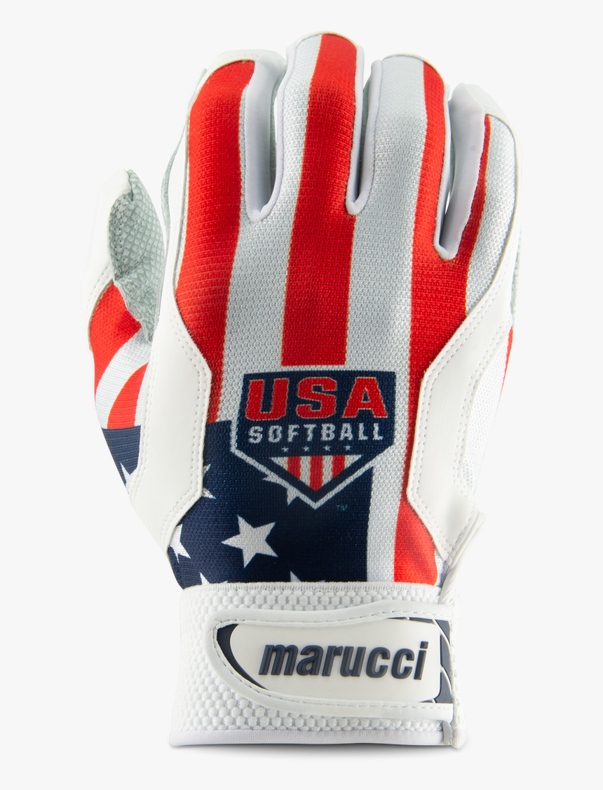 Usa Softball Stars And Stripes Batting Gloves - Football Gear, HD Png Download