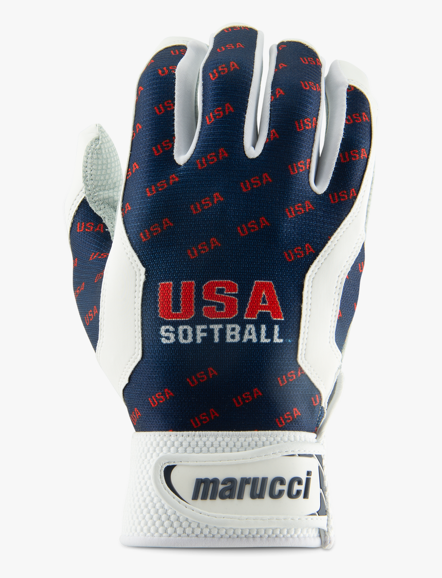 Usa Softball Navy Batting Gloves - Football Gear, HD Png Download