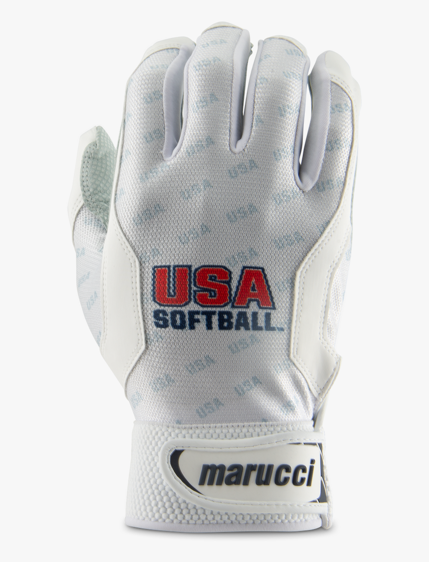 Usa Softball White Batting Gloves - Football Gear, HD Png Download
