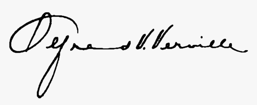 Signature Of Alfred Victor Verville From Draft Card - Victor Signature, HD Png Download