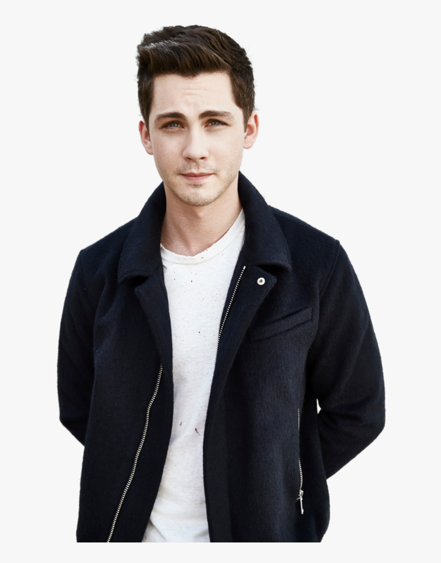Wear,top,white-collar Hair,pocket,jaw,zipper - Logan Lerman Png, Transparent Png
