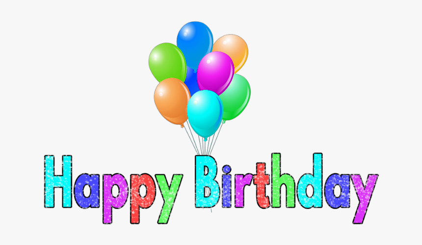 Happy Birthday Png Text - Balloon, Transparent Png