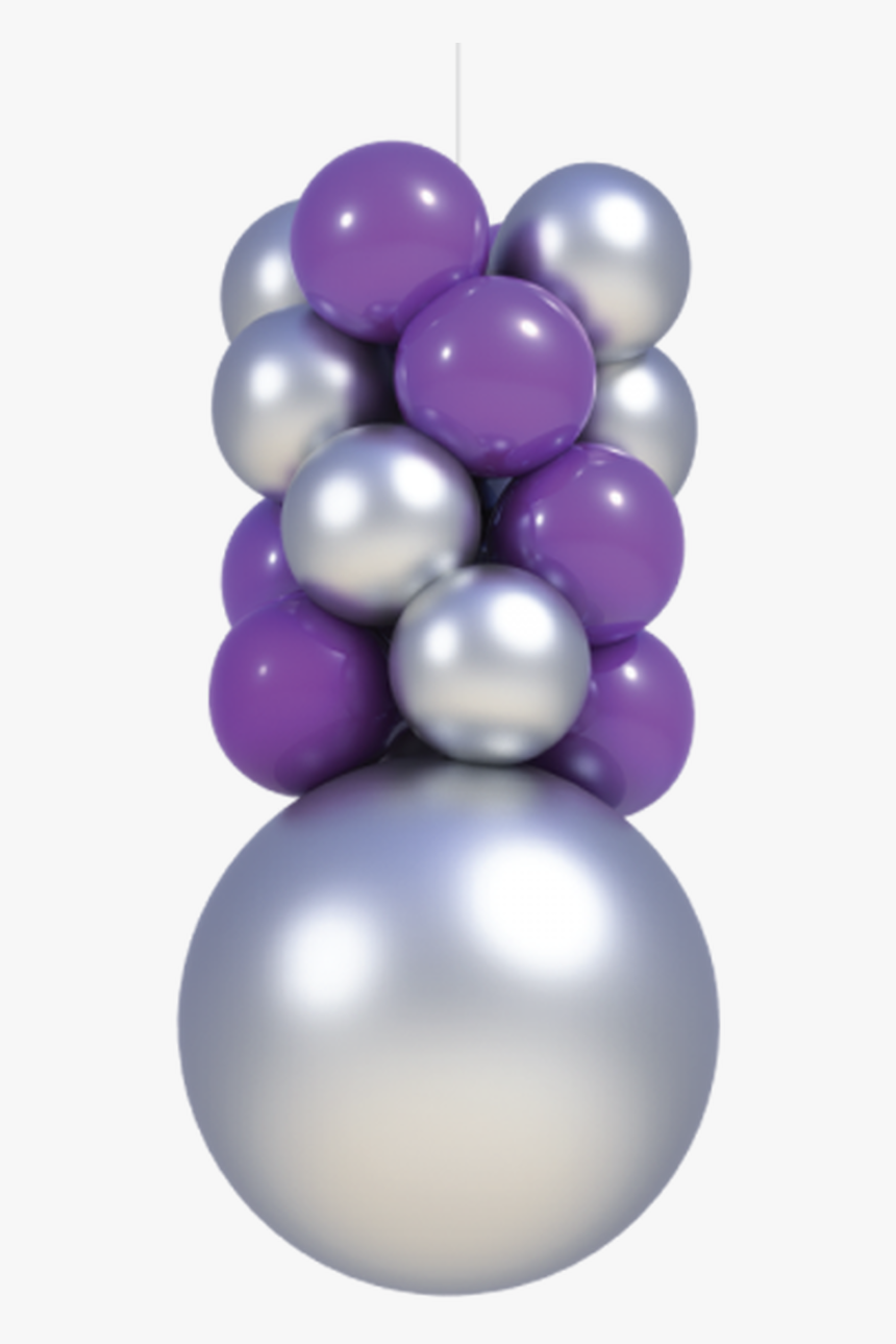 Download Indoor Balloon 4 Layer Ceiling Column Kit Alone Purple And Silver Balloon Clipart Hd Png Download Transparent Png Image Pngitem