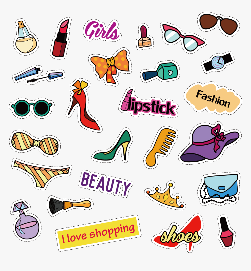 Fashion Shopping Photography Supplies Cartoon Women - Illustration, HD Png Download