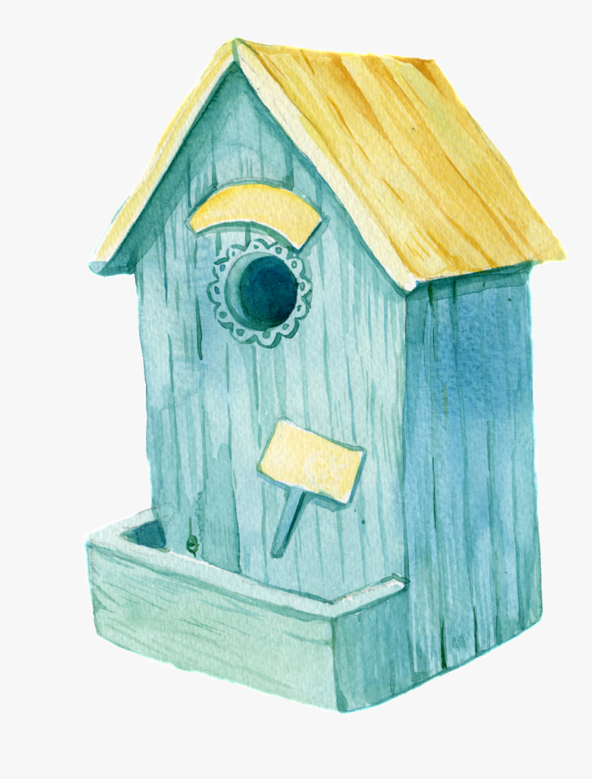 Hand Drawn Bird S Wooden House Png Transparent - Portable Network Graphics, Png Download
