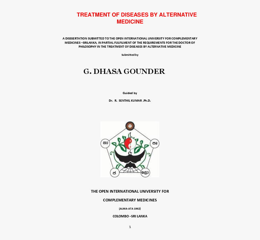 Open International University For Complementary Medicines, HD Png Download