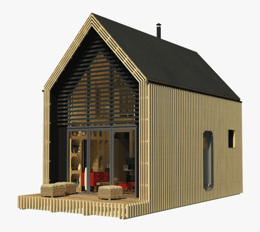 Modern Tiny House Plan, HD Png Download
