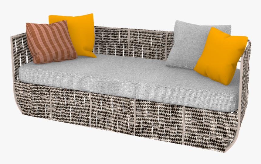 Sofa, 3d, Render, Room, Interior, Furniture, Wood - Couch, HD Png Download
