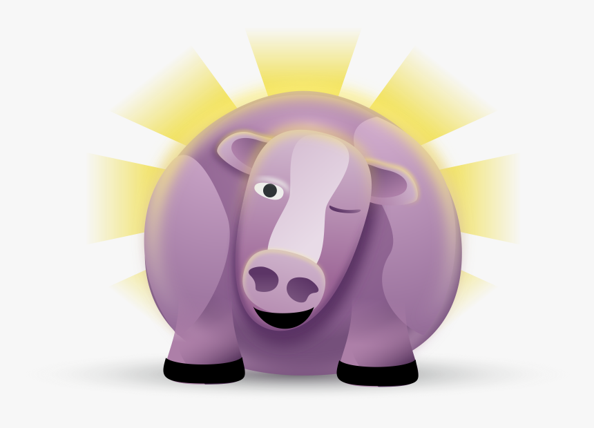 Prosperity Cow Clip Arts - Fat Purple Cow, HD Png Download