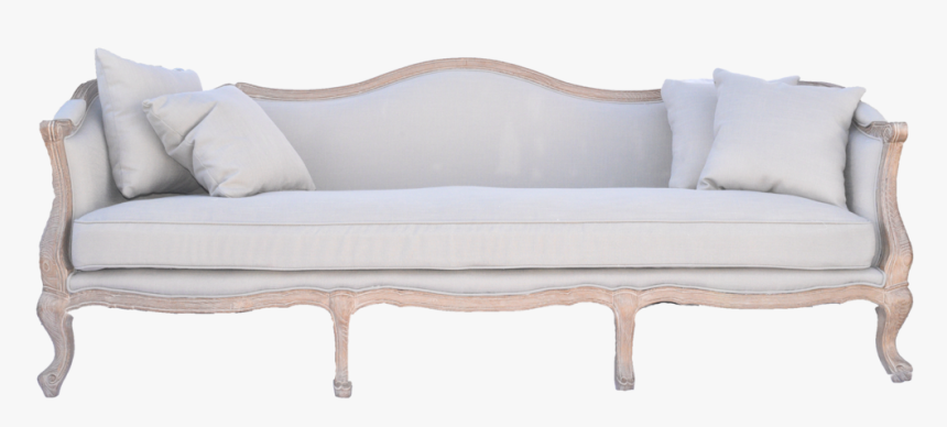 Hampton Sofa, Linen Sofa, Light Neutal Sofa With Wooden - Studio Couch, HD Png Download
