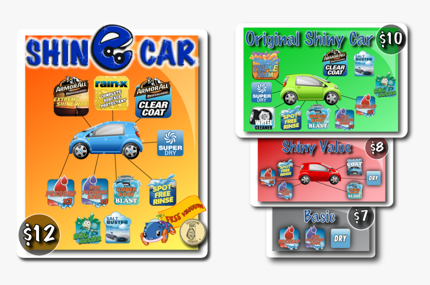 Touch Free Carwash Menu 1200×650 - City Car, HD Png Download
