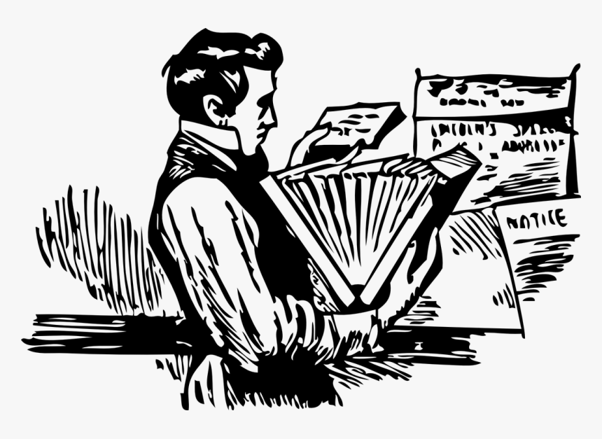 Folder, Man, Office, Historical, File, Work - Clipart Filing Man, HD Png Download