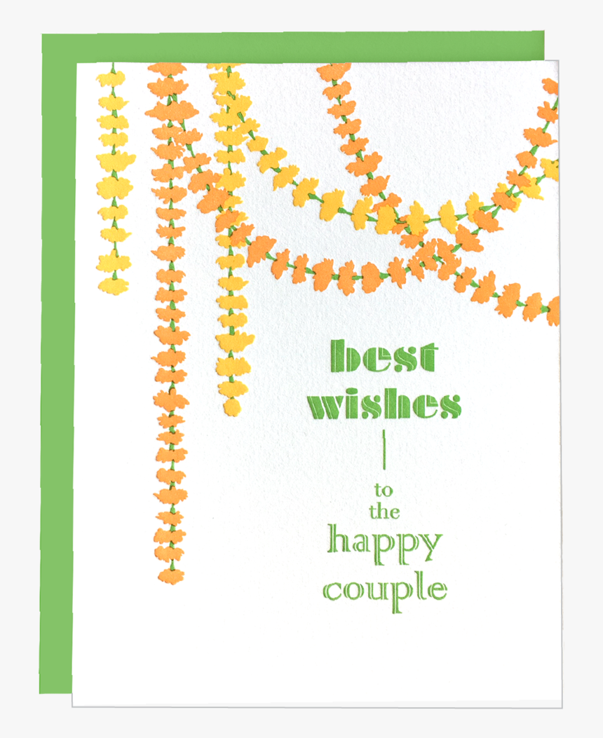 Marigold Garland Wedding Card - Marigold Garland Images Png, Transparent Png