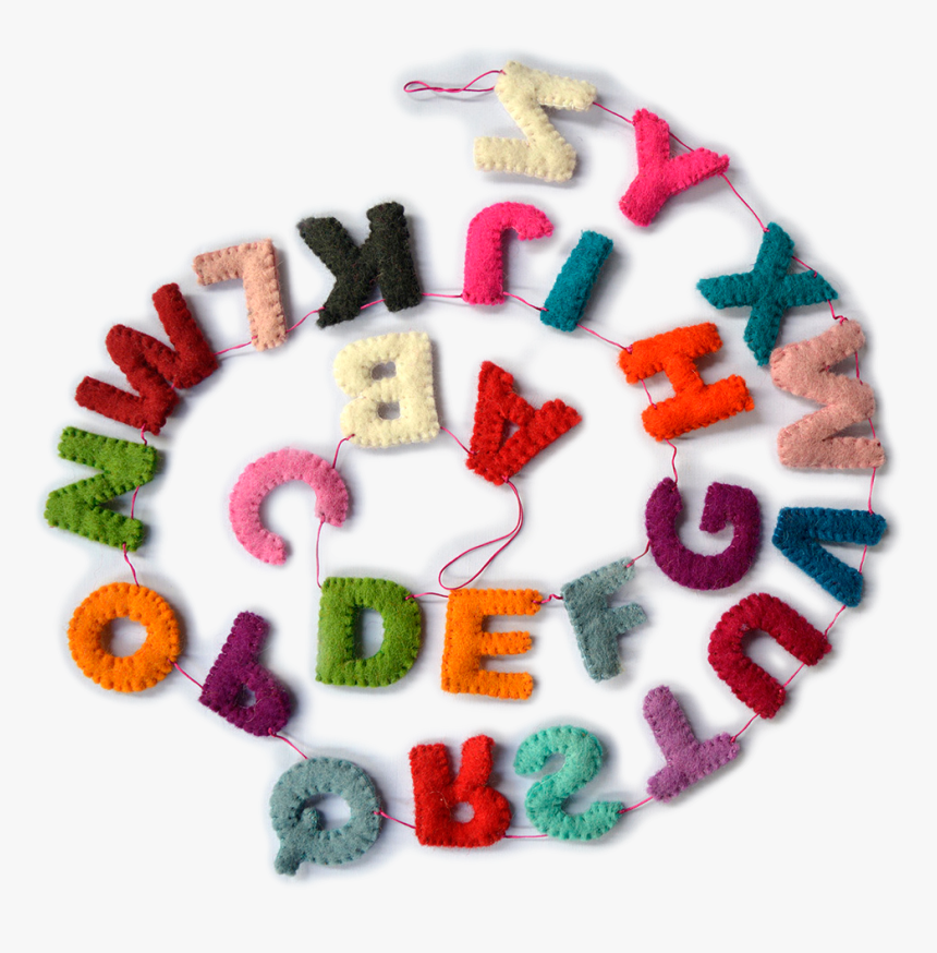 100%woolen Felt Handmade Alphabet Garland Nepal - Craft, HD Png Download