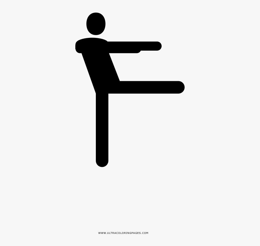 Aerobics Coloring Page - Silhouette, HD Png Download