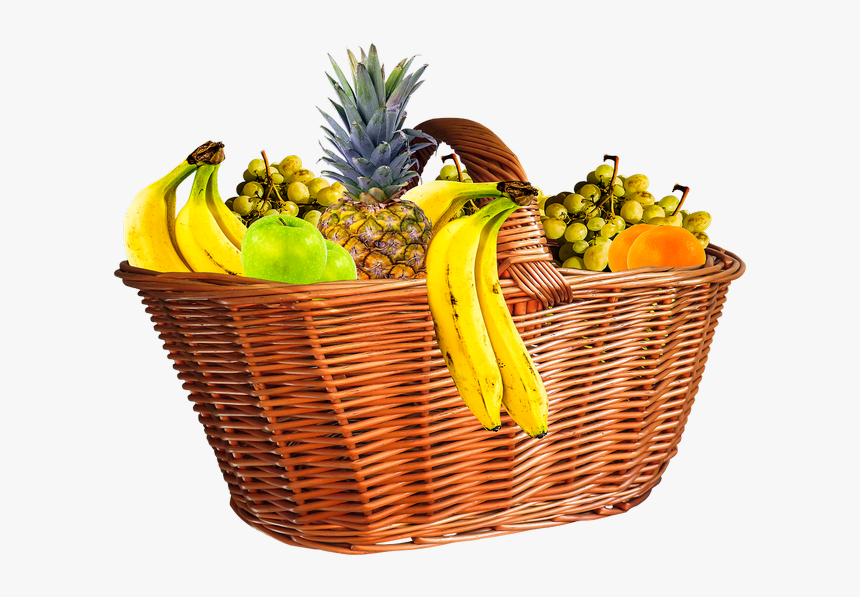 Transparent Fruit Basket Clipart - Fruit Basket Png, Png Download