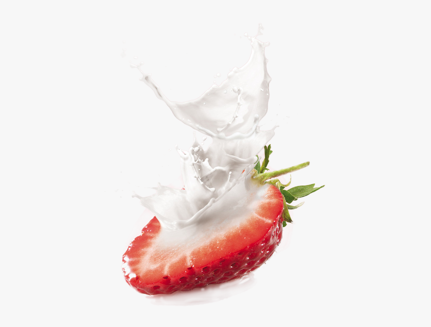 Milk Strawberry Png, Transparent Png