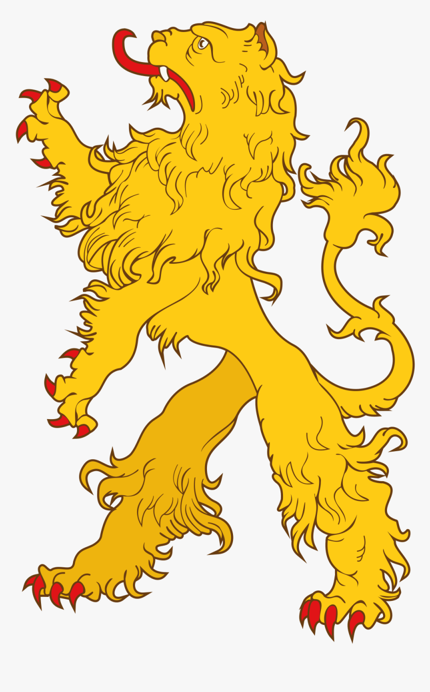 Supporters Coat Of Arms Lion - Lion Coat Of Arms Svg, HD Png Download