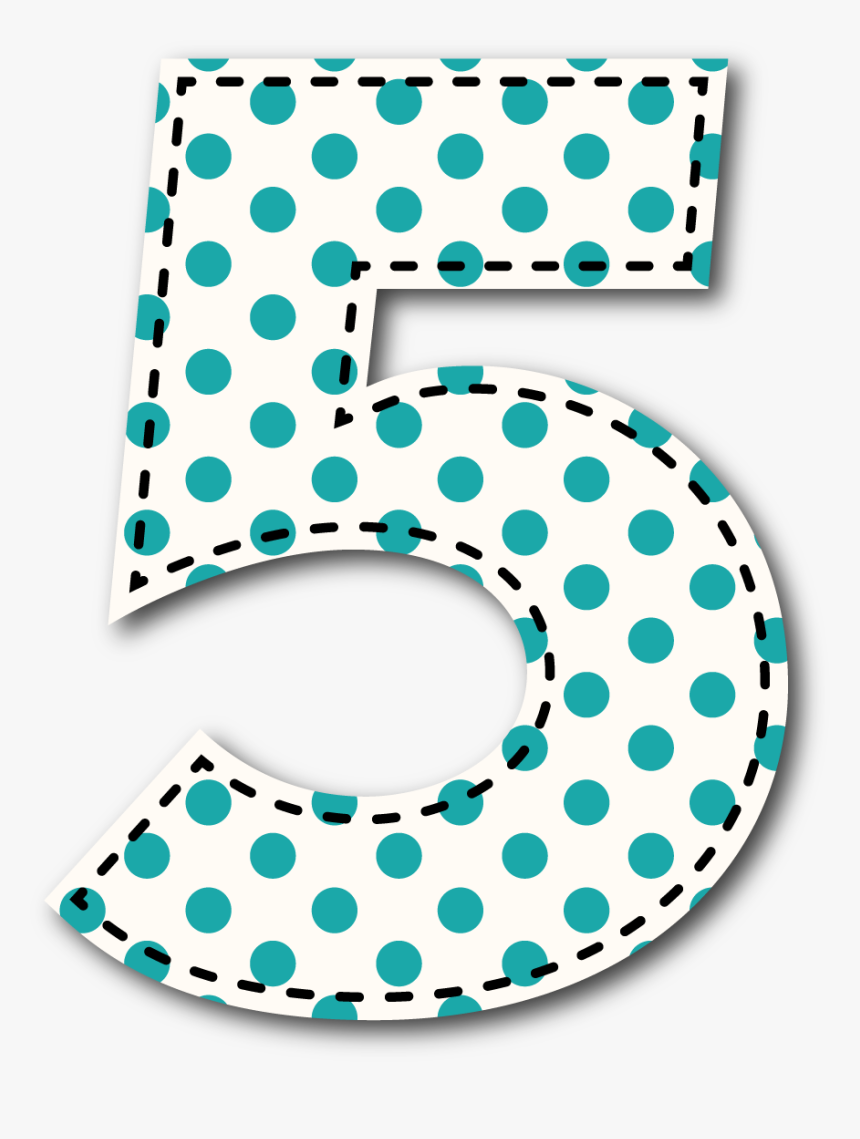 5 Número Birthday Clips, Printable Numbers, Alphabet - Numero 5 Decorado Para Imprimir, HD Png Download