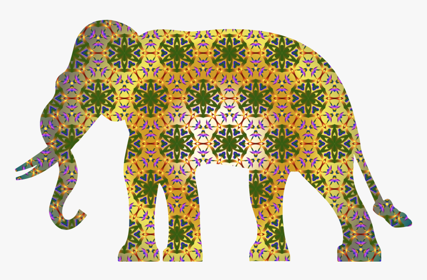 Psychedelic Pattern Elephant Clip Arts - Indian Elephant Pattern Png, Transparent Png