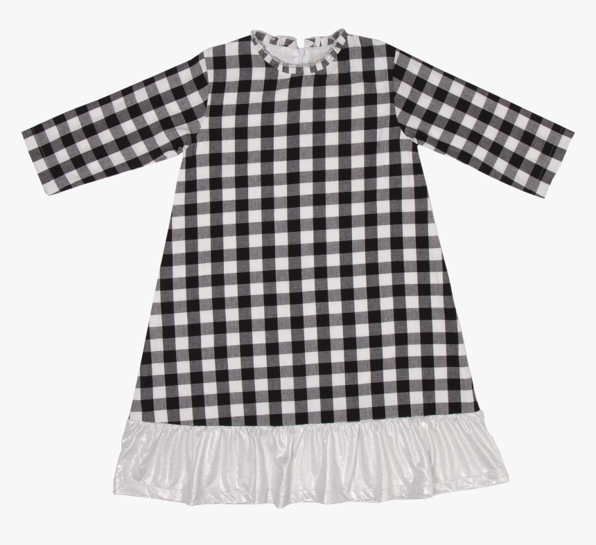 Trendy Plaid Dress Black And White, HD Png Download