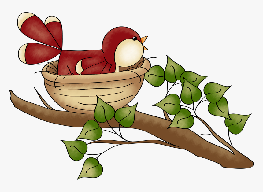 Fall Fall Open House At The Feathered Nest Clipart - Bird Sitting On The Nest, HD Png Download