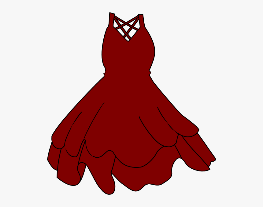 Burgandy Dress Clip Art, HD Png Download