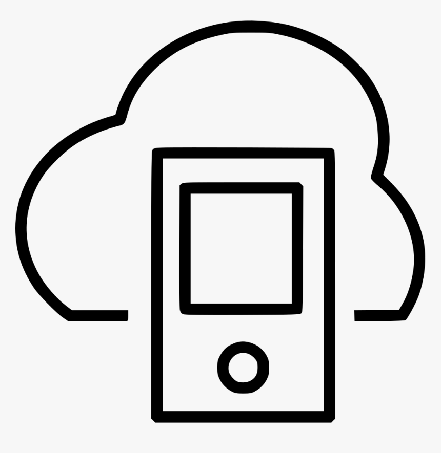 Cloud Computing I Mobile Phone - Line Art, HD Png Download