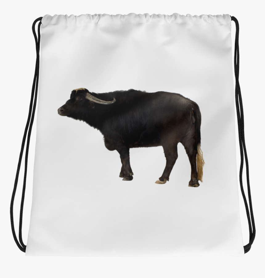 Water-buffalo Print Drawstring Bag - Bull, HD Png Download