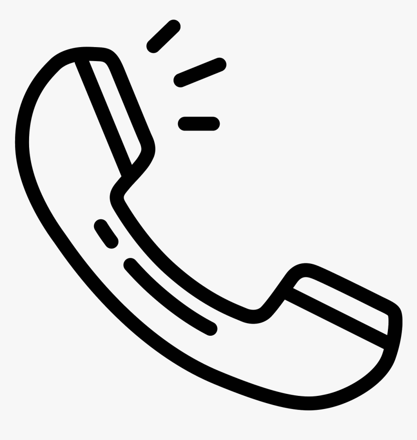 The Icon Shows A Telephone Receiver That Would Seen - Phone Icon Line Png, Transparent Png