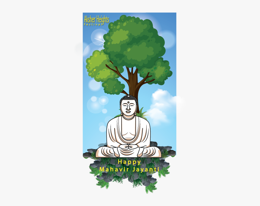 Web Mahvir Jaynti - Gautama Buddha, HD Png Download