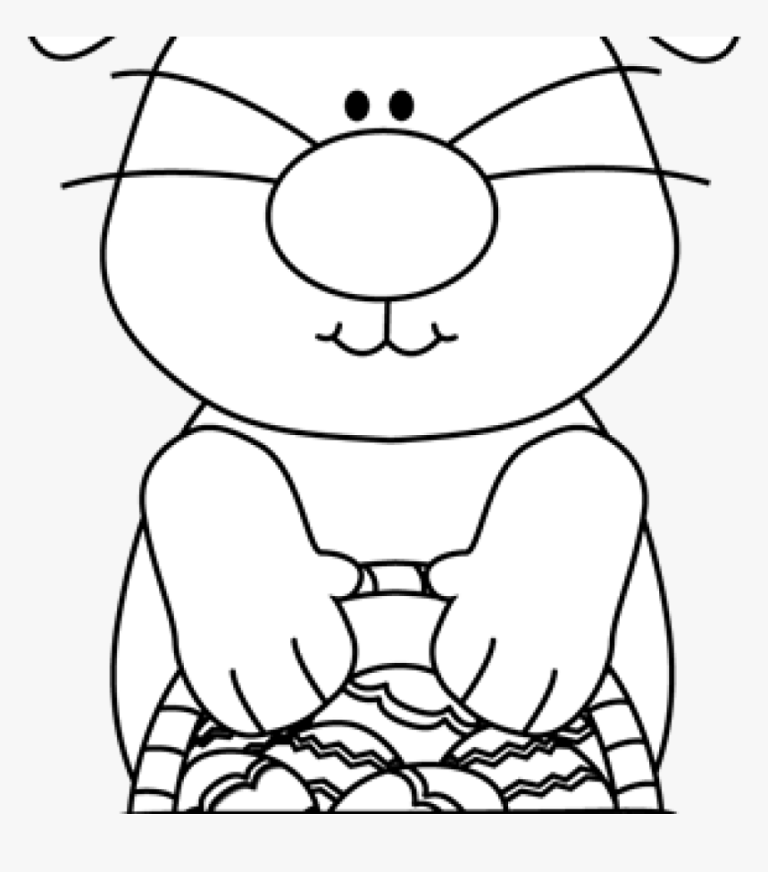 Black And White Download Bunny Camping Hatenylo Com- - Black And White Clip Art Bunny Face, HD Png Download