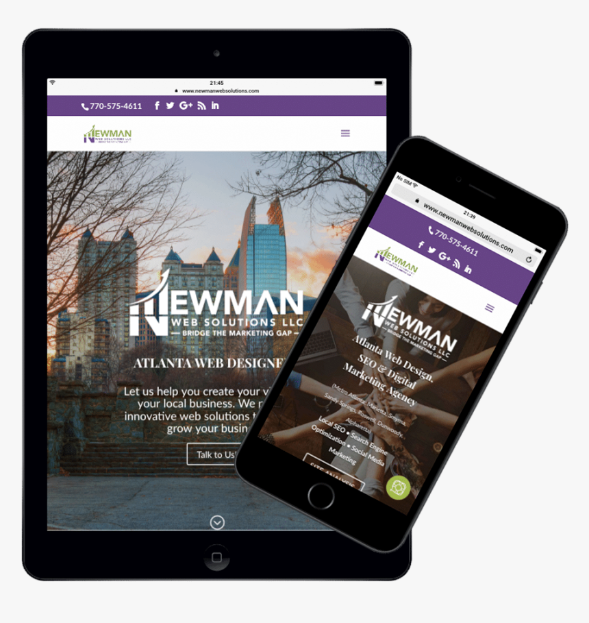 Newman Web Solutions Responsive Design Atlanta - Samsung Galaxy, HD Png Download