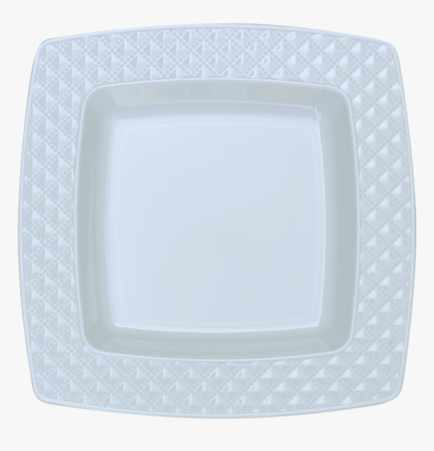 Diamond Collection White Plastic With A White Rim Plates, HD Png Download