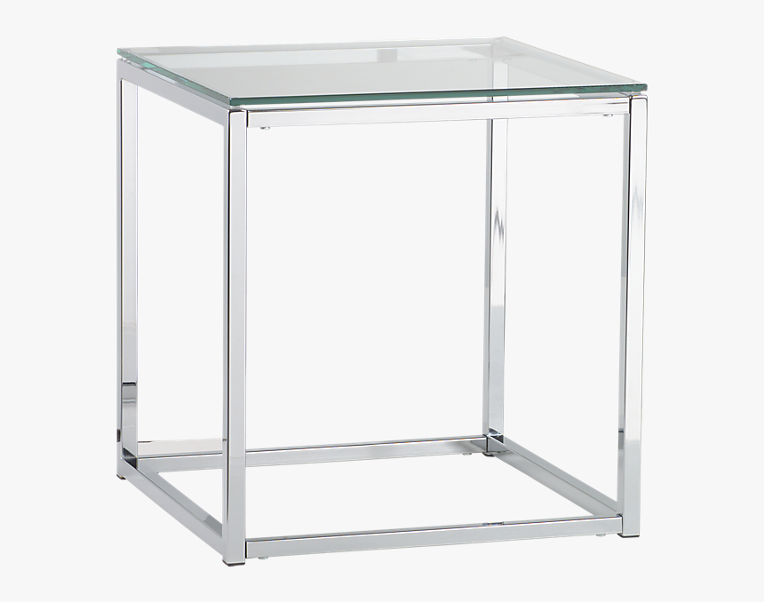 Glass Box Png - Glass Chrome End Table, Transparent Png