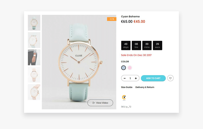 Layout Design On A Shopify Single Product Page - Product Page Design Shopify, HD Png Download