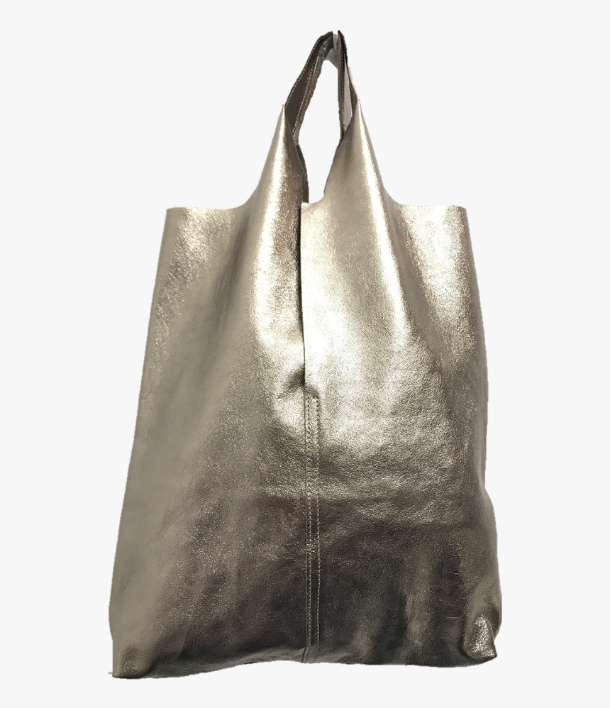 Middle Cut L003 Metallic Gold Tote Leather Shopping - Tote Bag, HD Png Download