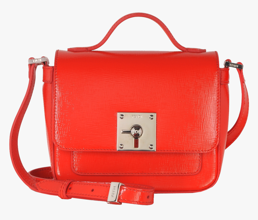 Fendi Bag Bugs Poppy Patent Leather Shoulder Bag - Messenger Bag, HD Png Download