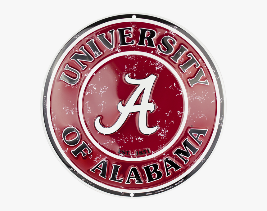 Alabama Crimson Tide Circle Sign - Transparent Alabama Crimson Tide Logo, HD Png Download
