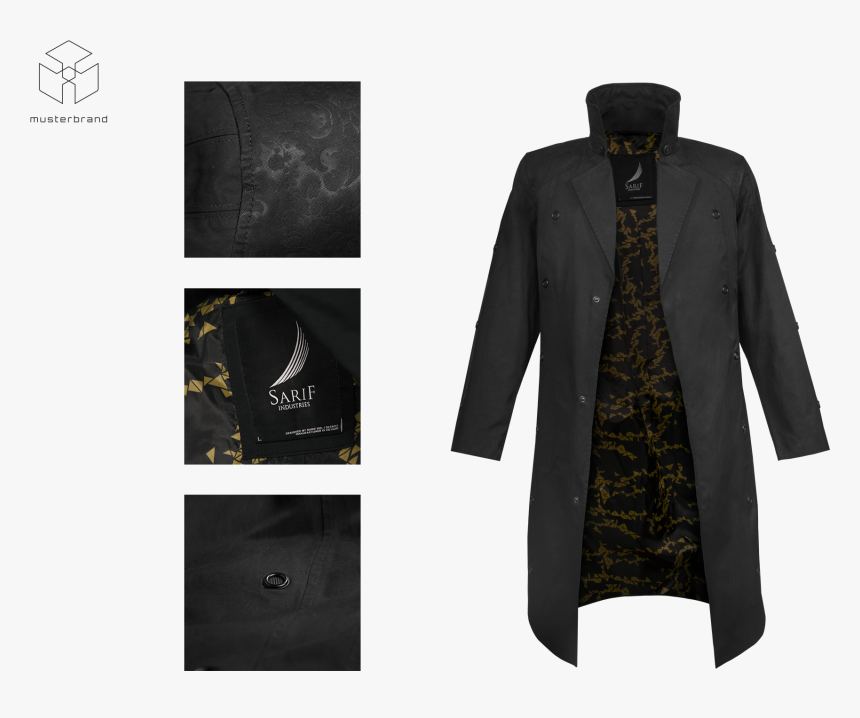 Jensens Coatb Pngadam Jensen Coat Replica - Musterbrand Deus Ex Jacket, Transparent Png
