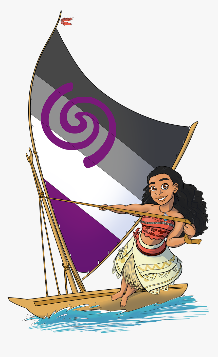Asexual Pride- Moana
so I’ve Got This Long List Of - Illustration, HD Png Download